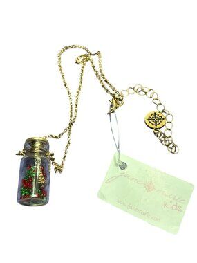 Jane Marie Kids Christmas Charm Jar Pendant Necklace Christmas Tree Bead New